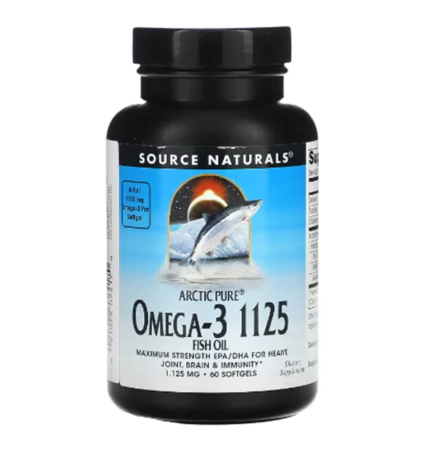 Source Naturals, Arctic Pure, Omega-3 Fish Oil, 1,125 mg, 60 Softgels