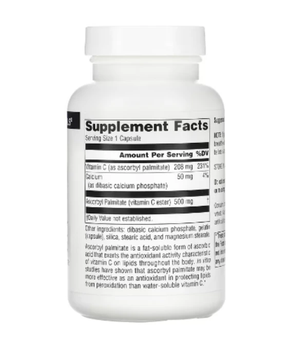 Source Naturals, Ascorbyl Palmitate, 500 mg, 90 Capsules