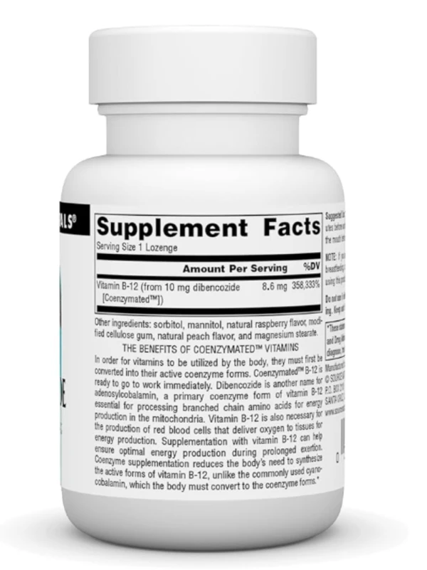 Source Naturals Athletic Series Dibencozide Coenzymated B-12 -- 60 Sublingual Tablets