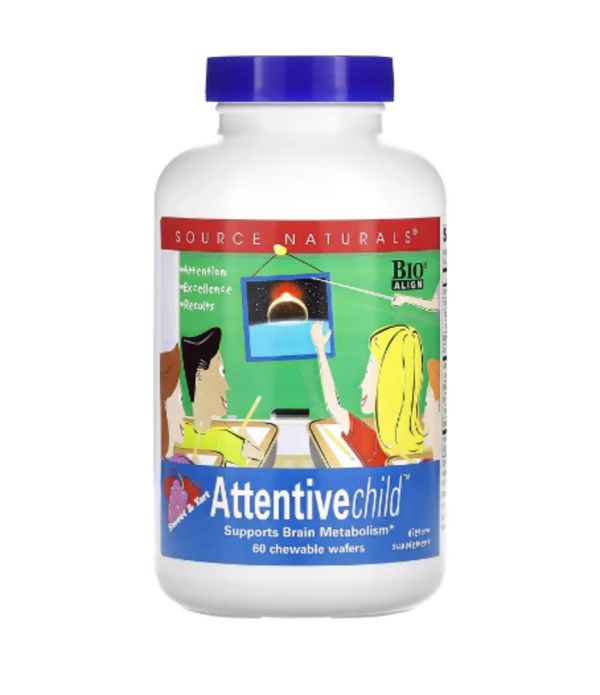 Source Naturals, Attentive Child, Sweet & Tart, 60 Chewable Wafers
