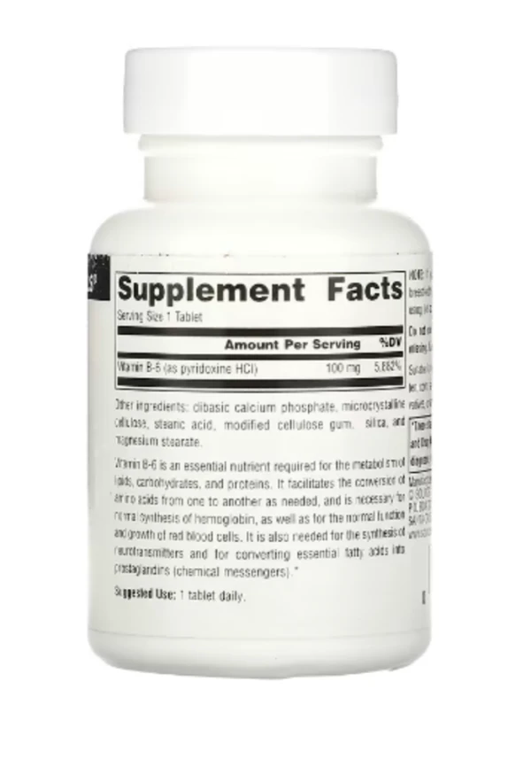 Source Naturals, B-6, 100 mg, 100 Tablets