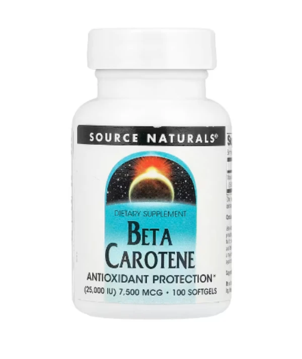 Source Naturals, Beta Carotene , 7,500 mcg (25,000 IU), 100 Softgels