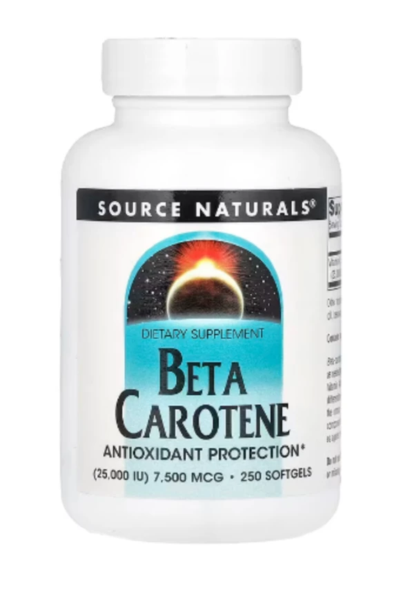 Source Naturals, Beta Carotene, 7,500 mcg (25,000 IU), 250 Softgels