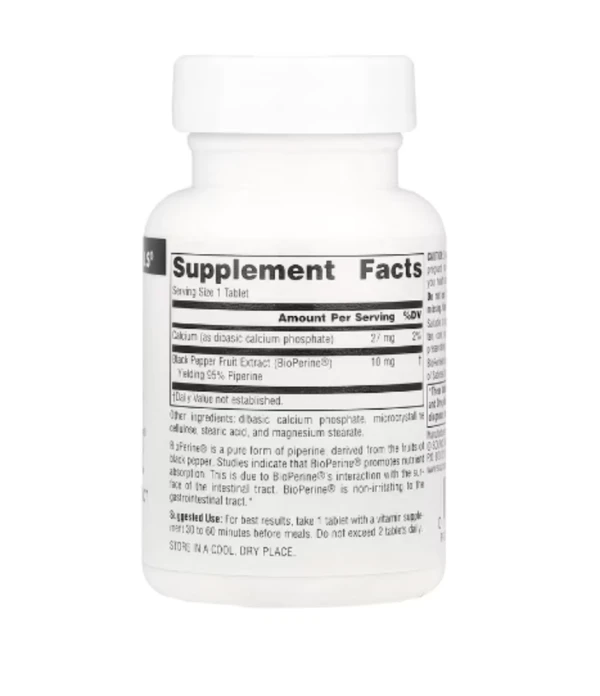 Source Naturals, BioPerine®, 10 mg, 60 Tablets