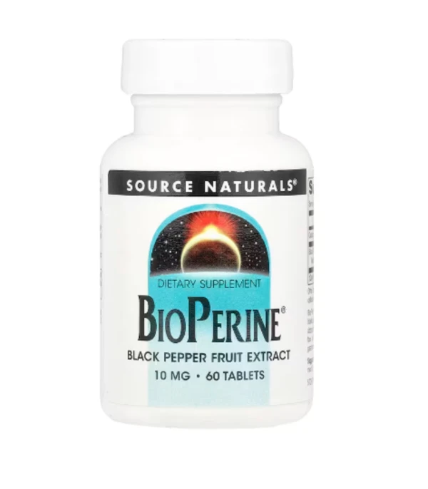Source Naturals, BioPerine®, 10 mg, 60 Tablets