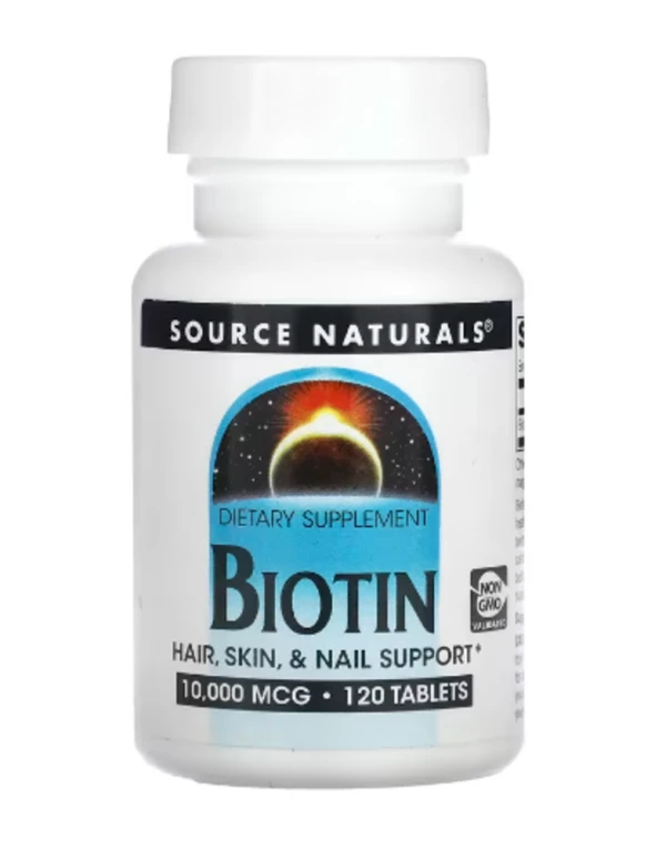Source Naturals, Biotin, 10,000 mcg, 120 Tablets