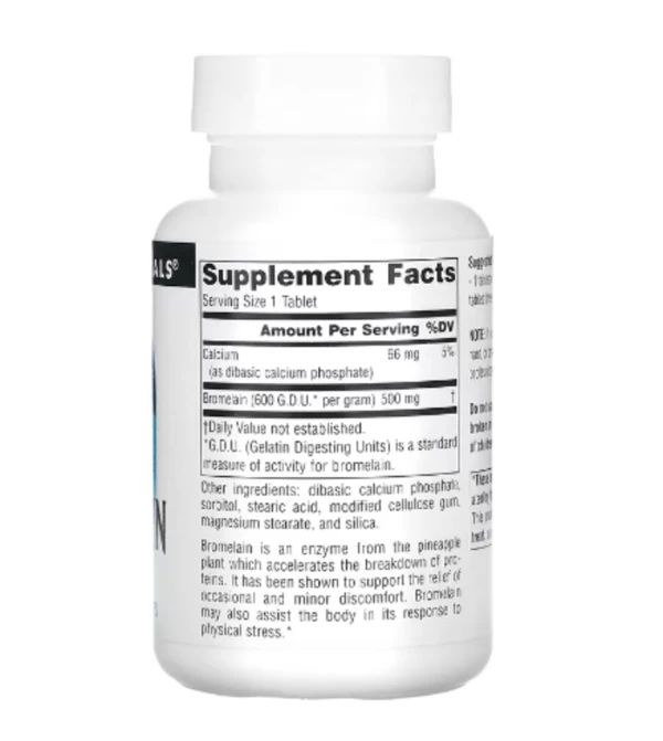 Source Naturals, Bromelain 600 GDU/g, 500 mg, 120 Tablets