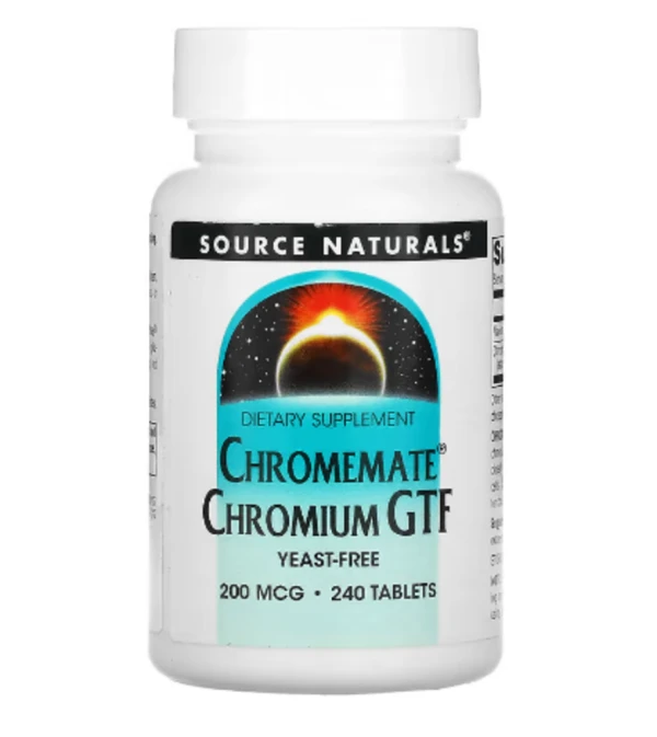 Source Naturals, Chromemate Chromium GTF, 200 mcg, 240 Tablets
