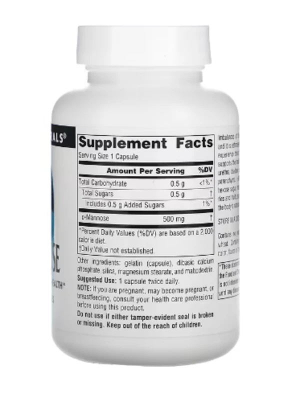 Source Naturals, D-Mannose, 500 mg, 60 Capsules