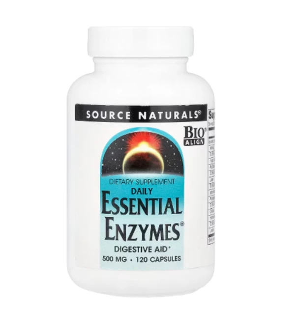 Source Naturals, Daily Essential Enzymes®, 500 mg, 120 Capsules