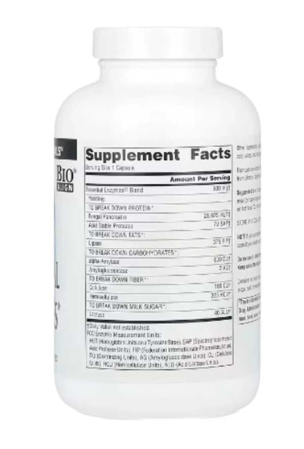 Source Naturals, Daily Essential Enzymes, 500 mg, 240 Capsules