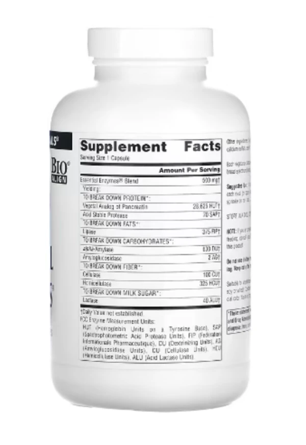 Source Naturals, Daily Essential Enzymes, 500 mg, 240 Veg Capsules