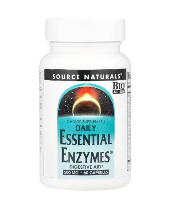 Source Naturals, Daily Essential Enzymes®, 500 mg, 60 Capsules