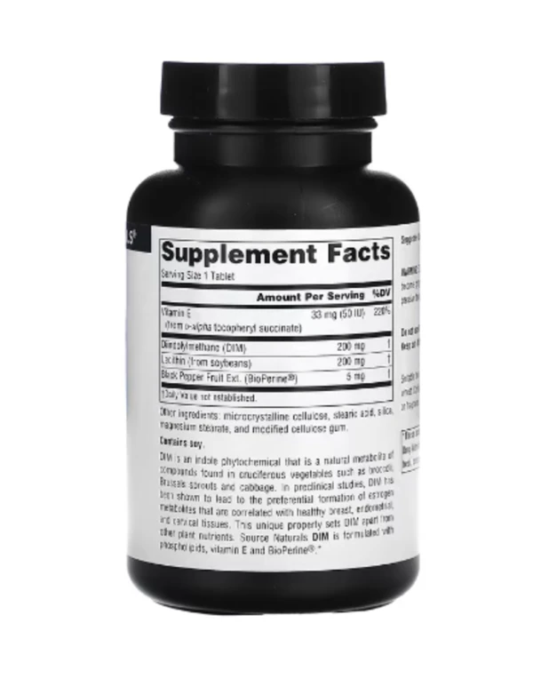 Source Naturals, DIM, 200 mg, 60 Tablets