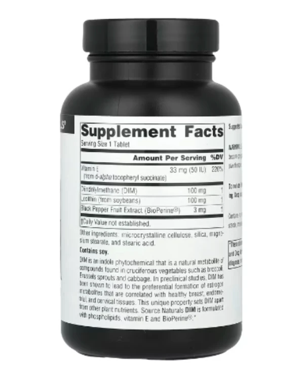 Source Naturals, DIM (Diindolylmethane), 100 mg, 120 Tablets