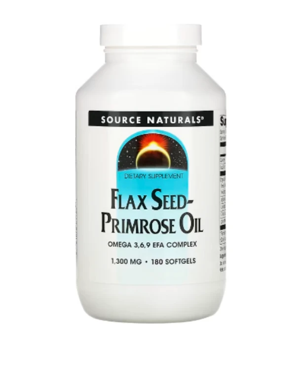 Source Naturals, Flax Seed-Primrose Oil, 1,300 mg, 180 Softgels