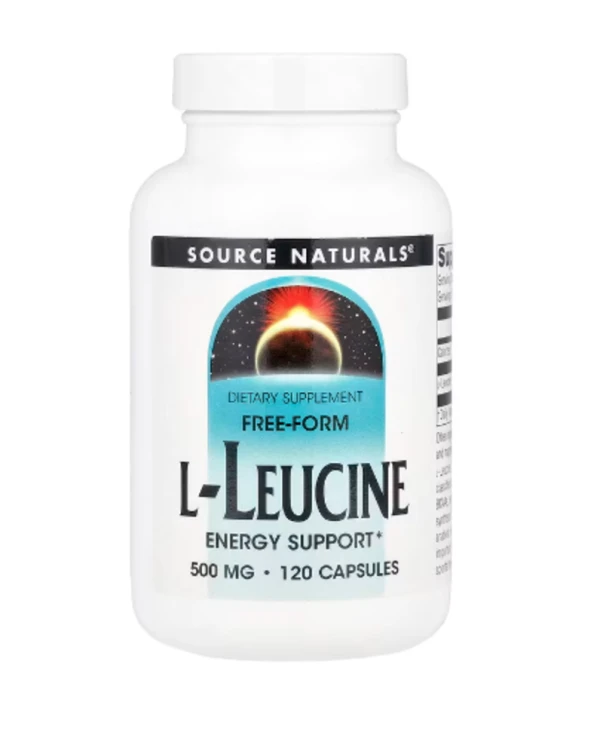 Source Naturals, Free-Form L-Leucine , 1,500 mg , 120 Capsules (500 mg Per Capsule)