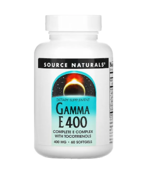 Source Naturals, Gamma E 400, Complete E Complex With Tocotrienols, 400 mg, 60 Softgels