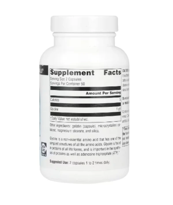 Source Naturals, Glycine, 1,000 mg, 100 Capsules (500 mg per Capsule)