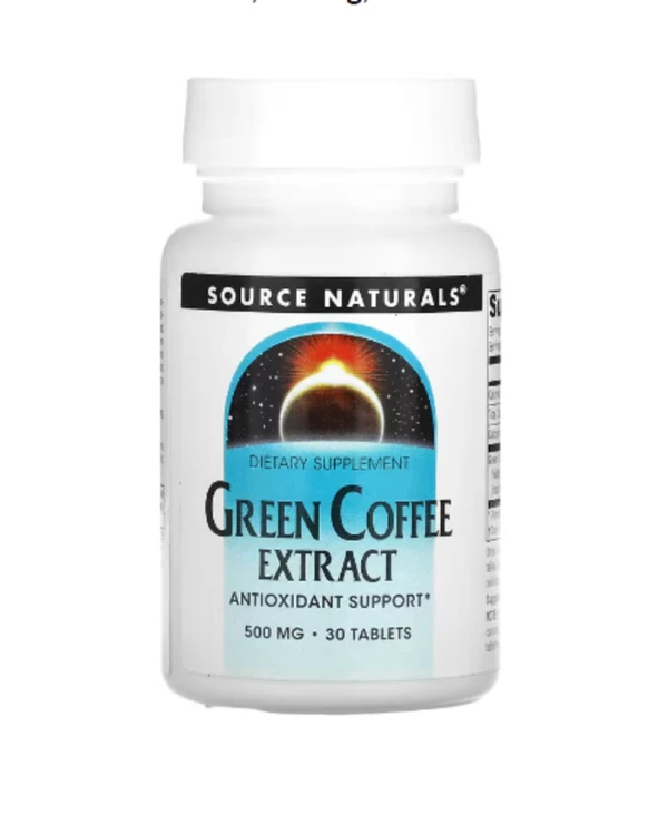 Source Naturals, Green Coffee Extract, 500 mg, 30 Tablets