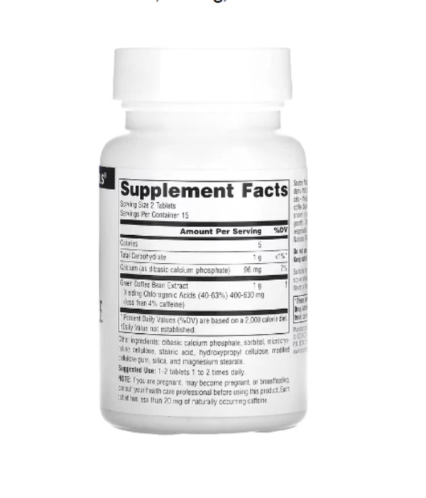 Source Naturals, Green Coffee Extract, 500 mg, 30 Tablets