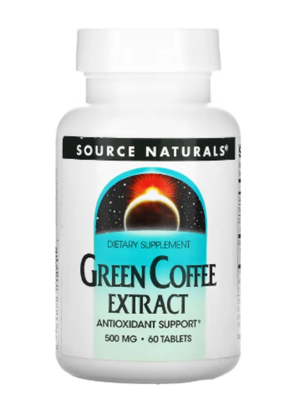 Source Naturals, Green Coffee Extract, 500 mg, 60 Tablets