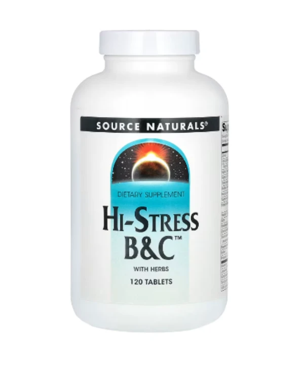 Source Naturals, Hi-Stress B&C With Herbs, 120 Tablets