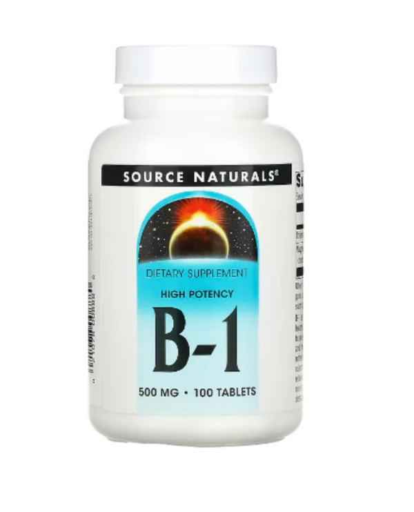 Source Naturals, High Potency B-1, 500 mg, 100 Tablets