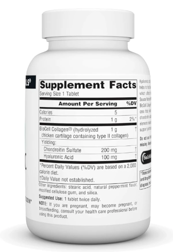 Source Naturals Hyaluronic Acid -- 100 mg - 60 Tablets