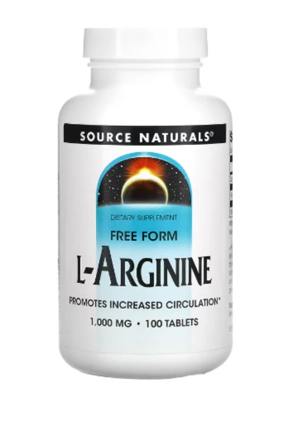 Source Naturals, L-Arginine, Free Form, 1,000 mg, 100 Tablets