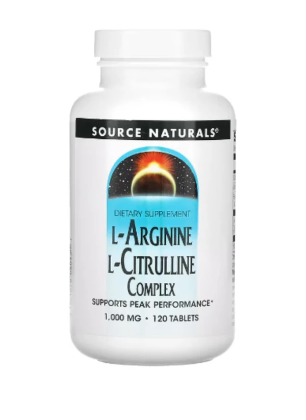 Source Naturals, L-Arginine L-Citrulline Complex, 1,000 mg, 120 Tablets