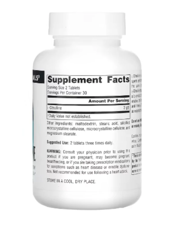 Source Naturals, L-Citrulline, 1,000 mg, 60 Tablets