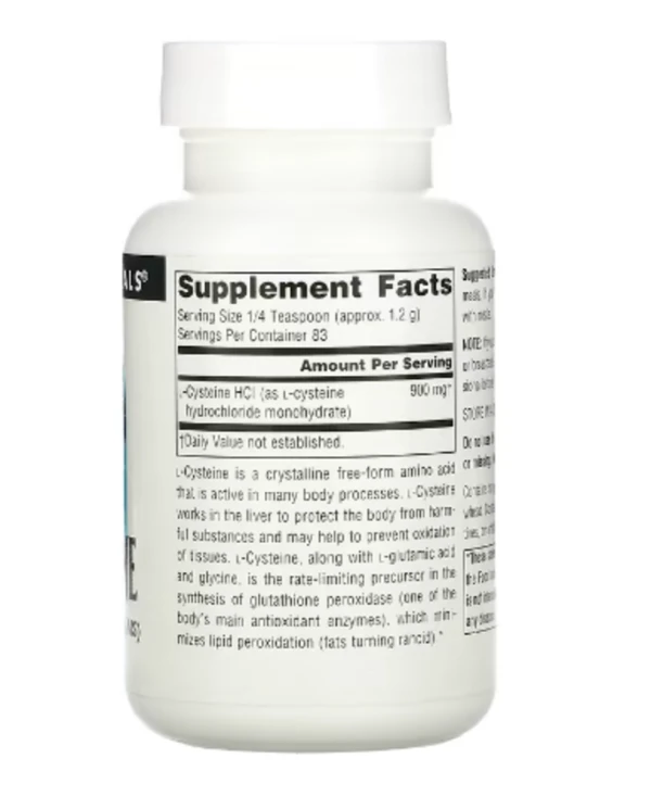 Source Naturals, L-Cysteine, Free Foam Powder, 3.53 oz (100 g)