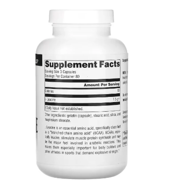 Source Naturals, L-Leucine, 500 mg, 240 Capsules