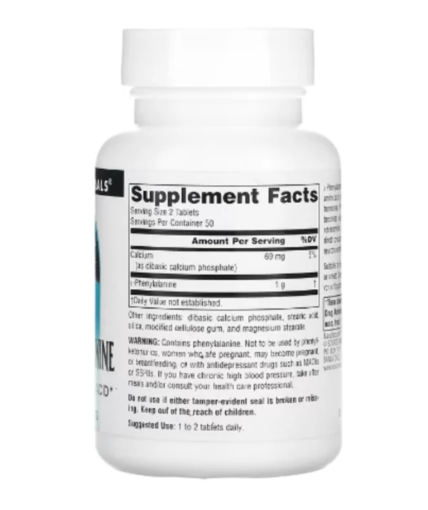 Source Naturals, L-Phenylalanine, 500 mg, 100 Tablets (250 mg per Tablet)