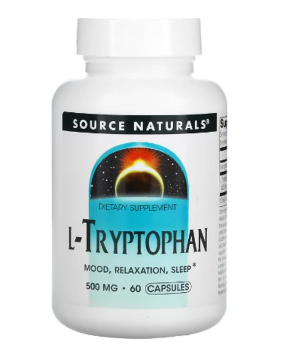 Source Naturals, L-Tryptophan, 500 mg, 60 Capsules