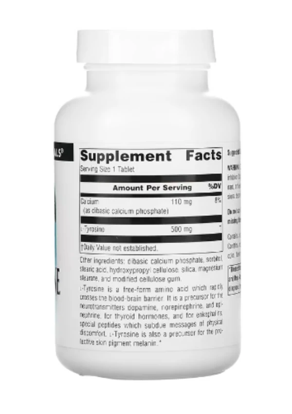 Source Naturals, L-Tyrosine, 500 mg, 100 Tablets