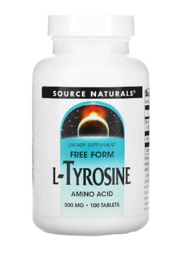 Source Naturals, L-Tyrosine, 500 mg, 100 Tablets