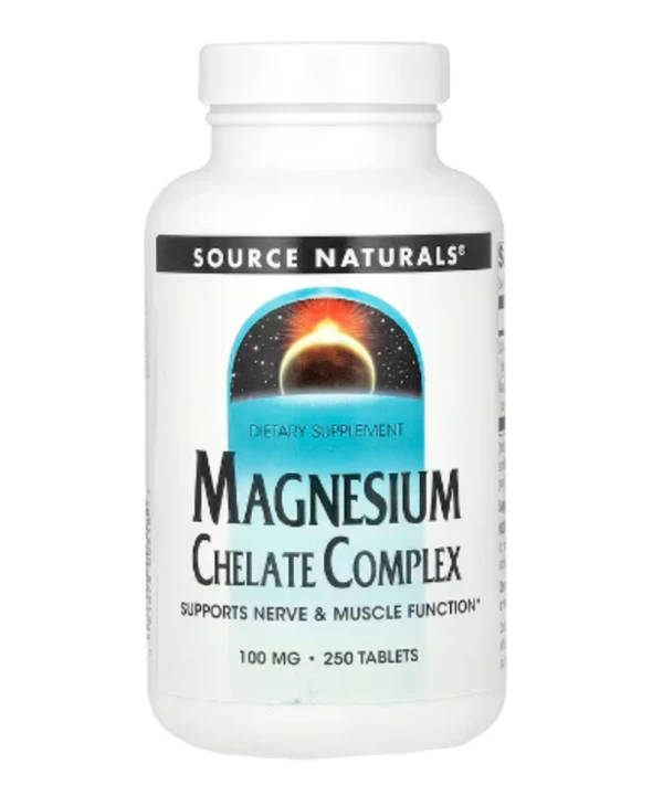 Source Naturals, Magnesium Chelate Complex, 100 mg, 250 Tablets