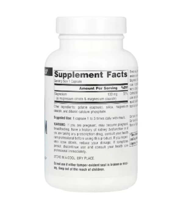 Source Naturals, Magnesium Citrate , 133 mg , 90 Capsules