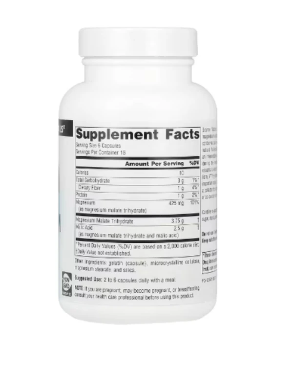 Source Naturals, Magnesium Malate, 3,750 mg, 100 Capsules (625 mg per Capsule)