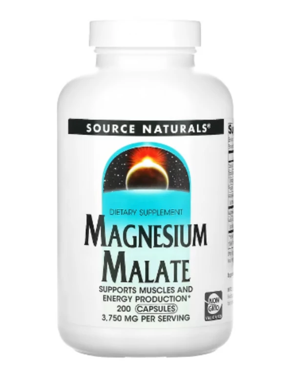 Source Naturals, Magnesium Malate, 3,750 mg, 200 Capsules (625 mg per Capsule)