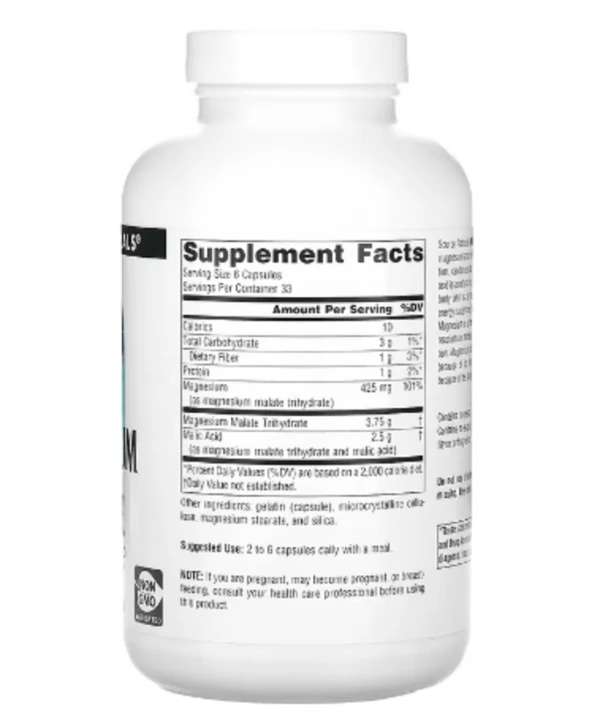 Source Naturals, Magnesium Malate, 3,750 mg, 200 Capsules (625 mg per Capsule)