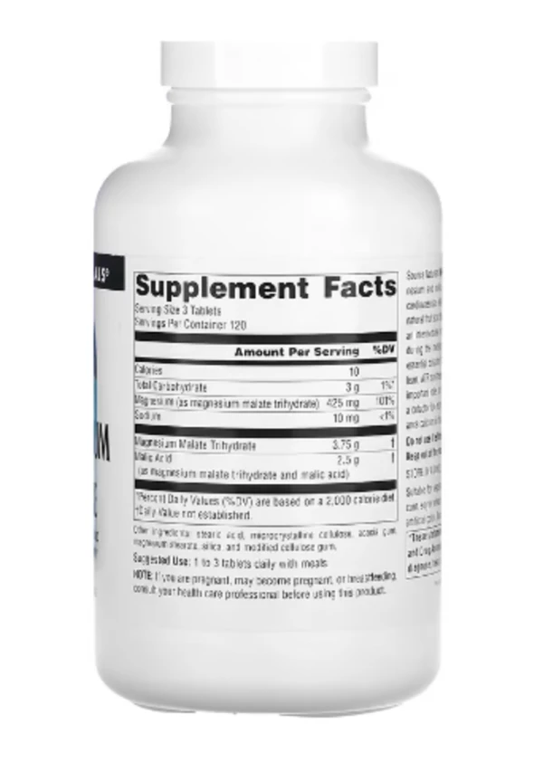 Source Naturals, Magnesium Malate, 3,750 mg, 360 Tablets (1,250 mg per Tablet)