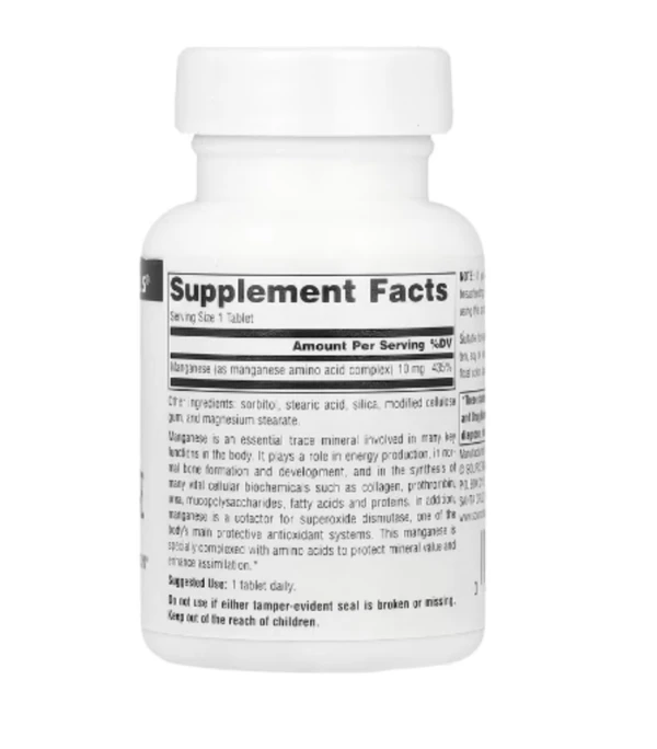 Source Naturals, Manganese , 10 mg, 100 Tablets