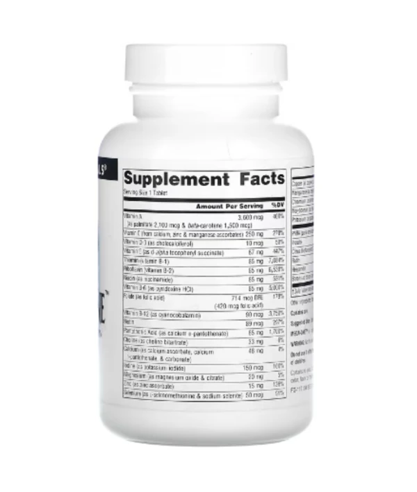 Source Naturals, Mega-One, No Iron, 60 Tablets