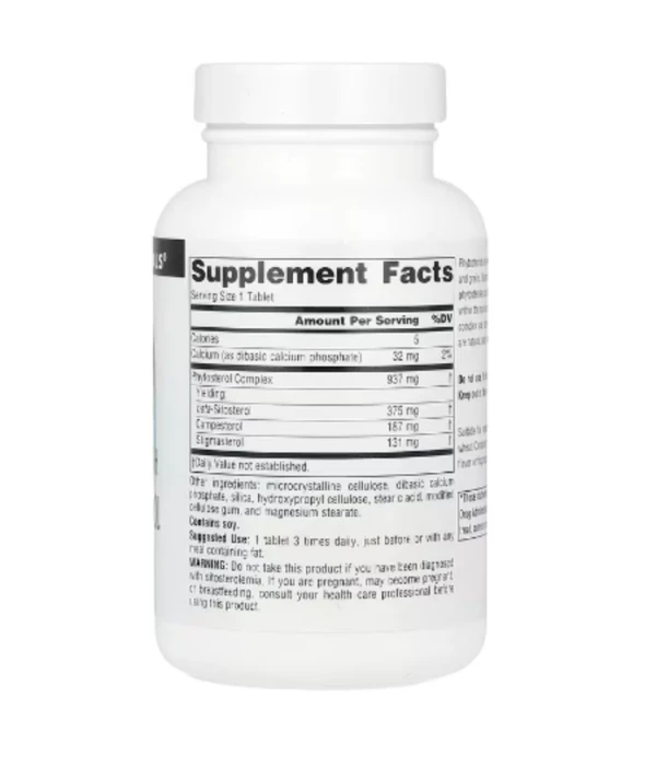 Source Naturals, Mega Strength Beta Sitosterol, 375 mg, 60 Tablets