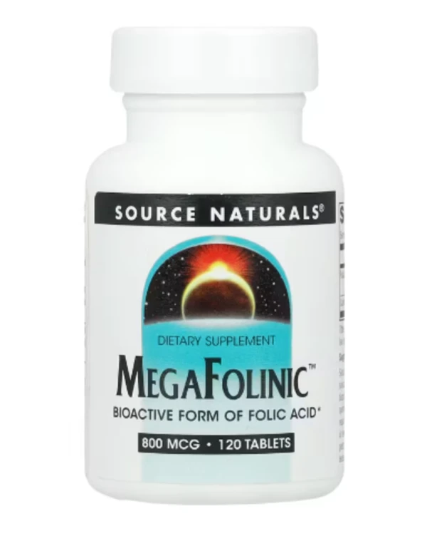 Source Naturals, MegaFolinic, 800 mcg, 120 Tablets