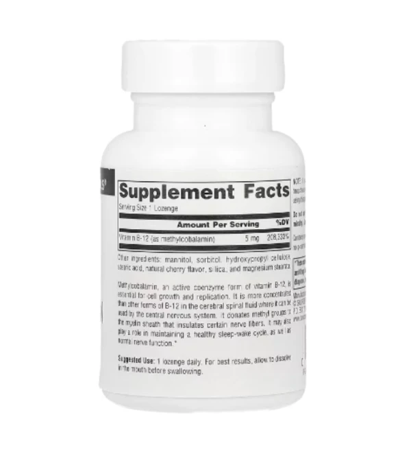 Source Naturals, MethylCobalamin, Cherry, 5 mg, 30 Lozenges