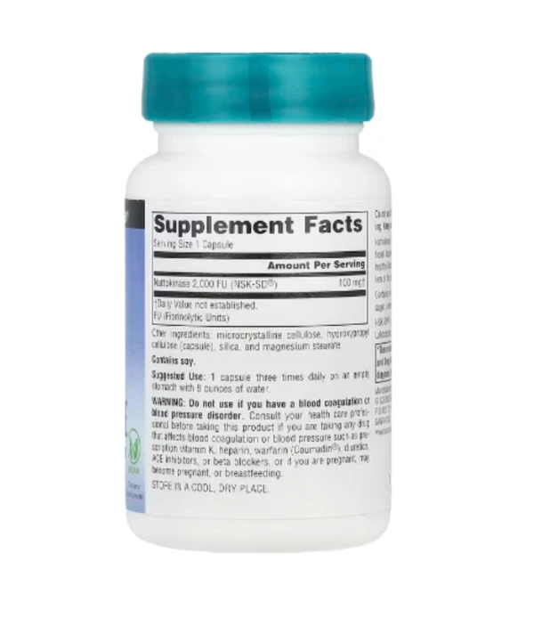 Source Naturals, Nattokinase, 100 mg, 60 Vegan Capsules